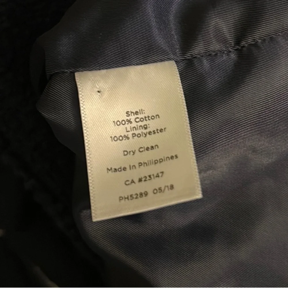 Talbots Navy Blue & White Tweed Gold Crested Button Blazer - 6 - Picture 13 of 14